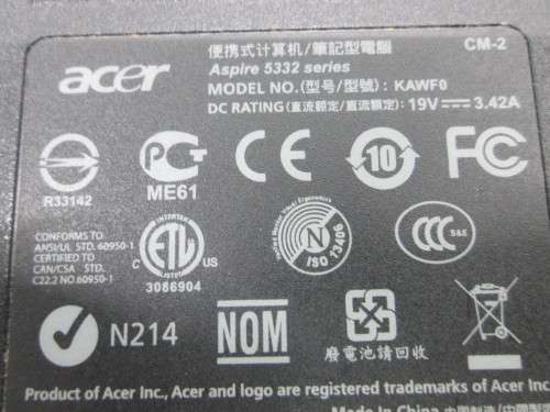 Acer Aspire E525 Series Bottom Base Cover AP06R000400